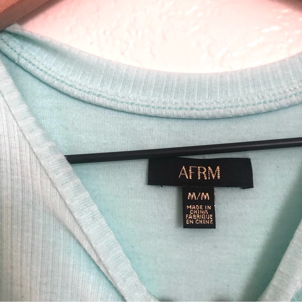 AFRM Cutout Ribbed Mini Dress Mint M - Picture 3 of 6